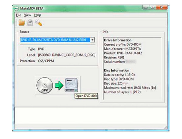 Сделать изображение MKV DVD Cloner